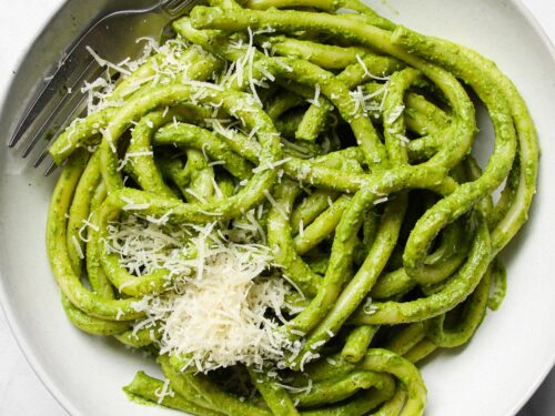 Spinach Basil Pesto Pasta