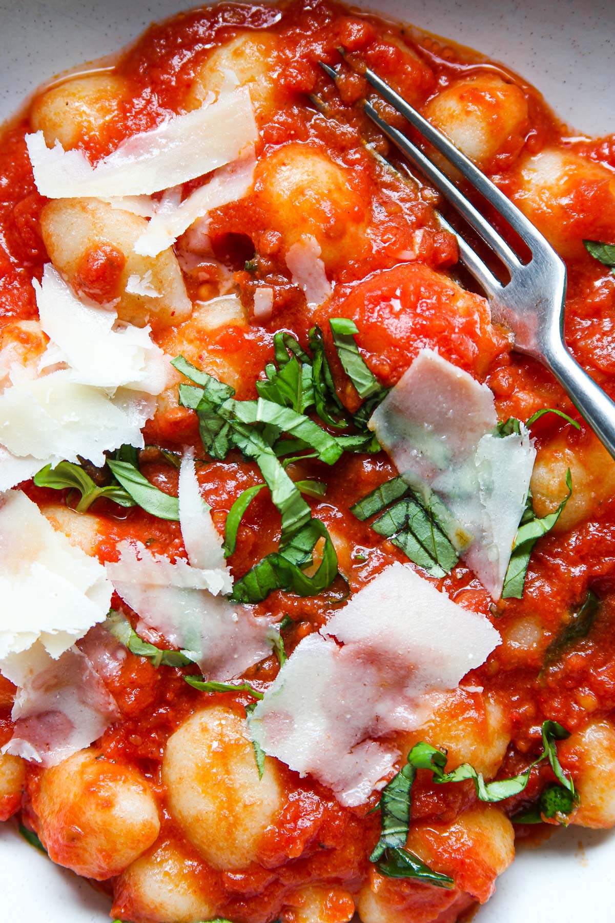 Quick Marinara Gnocchi close-up