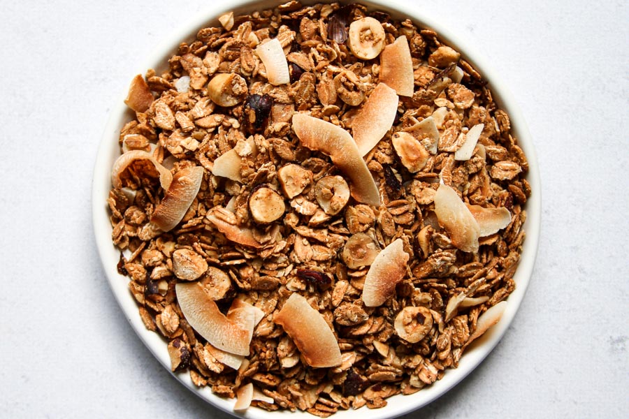 Coconut hazelnut granola recipe low sugar low fat