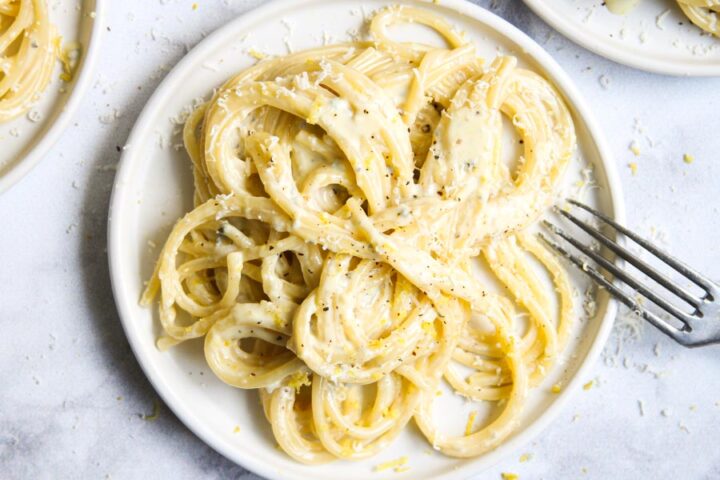 Quick Blue Cheese and Lemon Pasta - Carbgirl