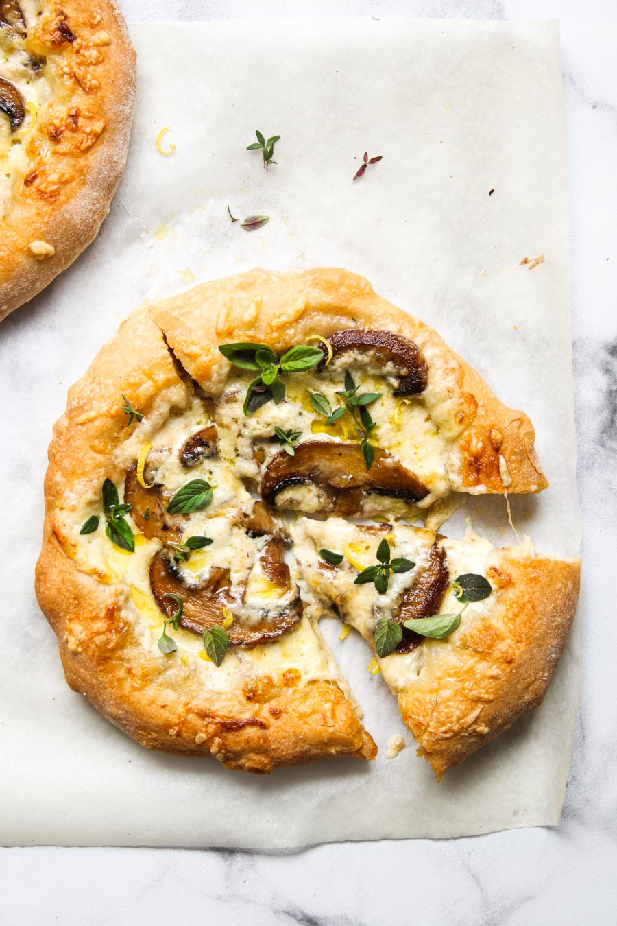 Quick White mushroom pizza recipe
