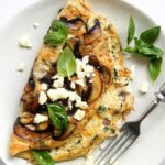 mushroom omelet with feta