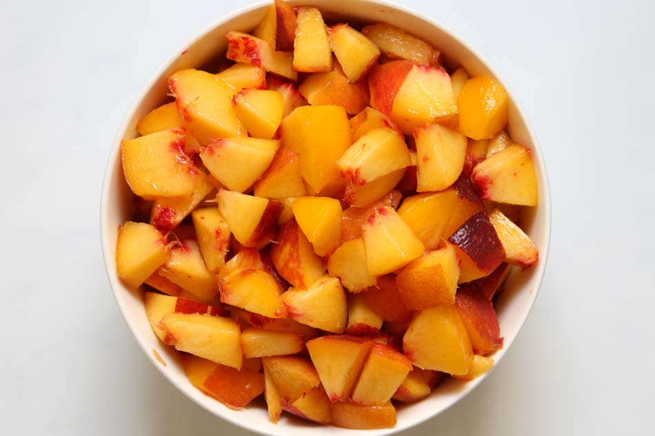 diced peaches