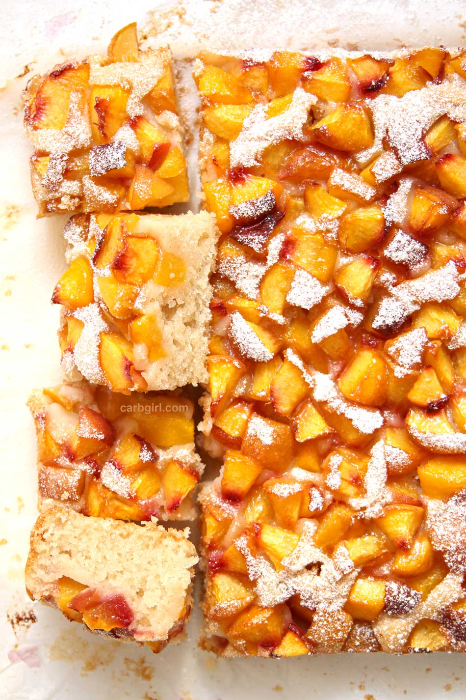 vegan peach cake