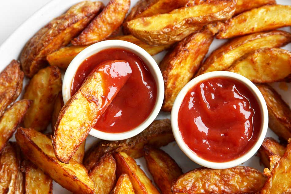 Crispy potato wedges