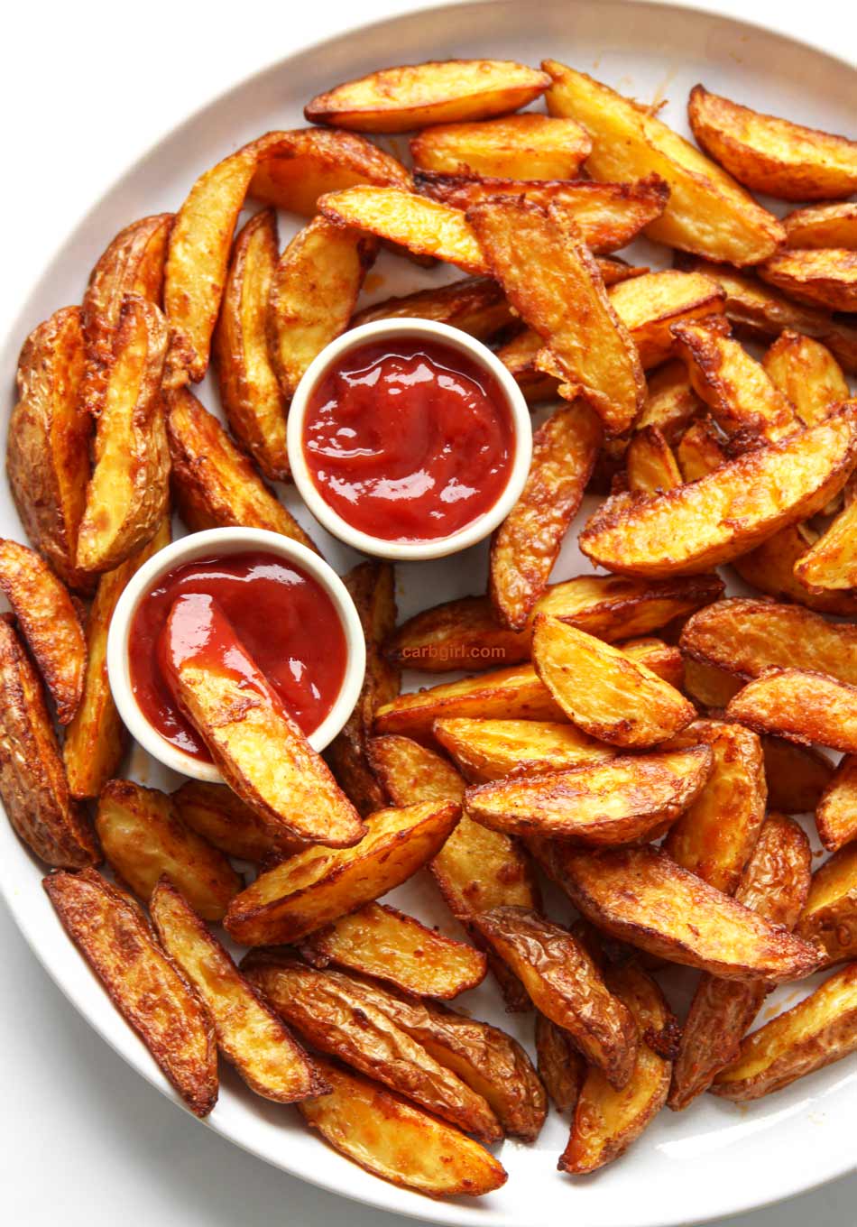 Crispy potato wedges